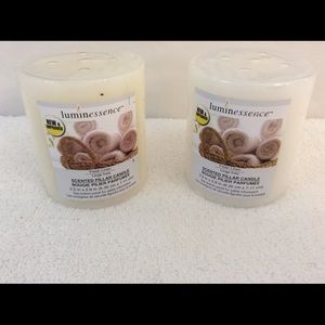 Scented Pillar Candles. (Pair)